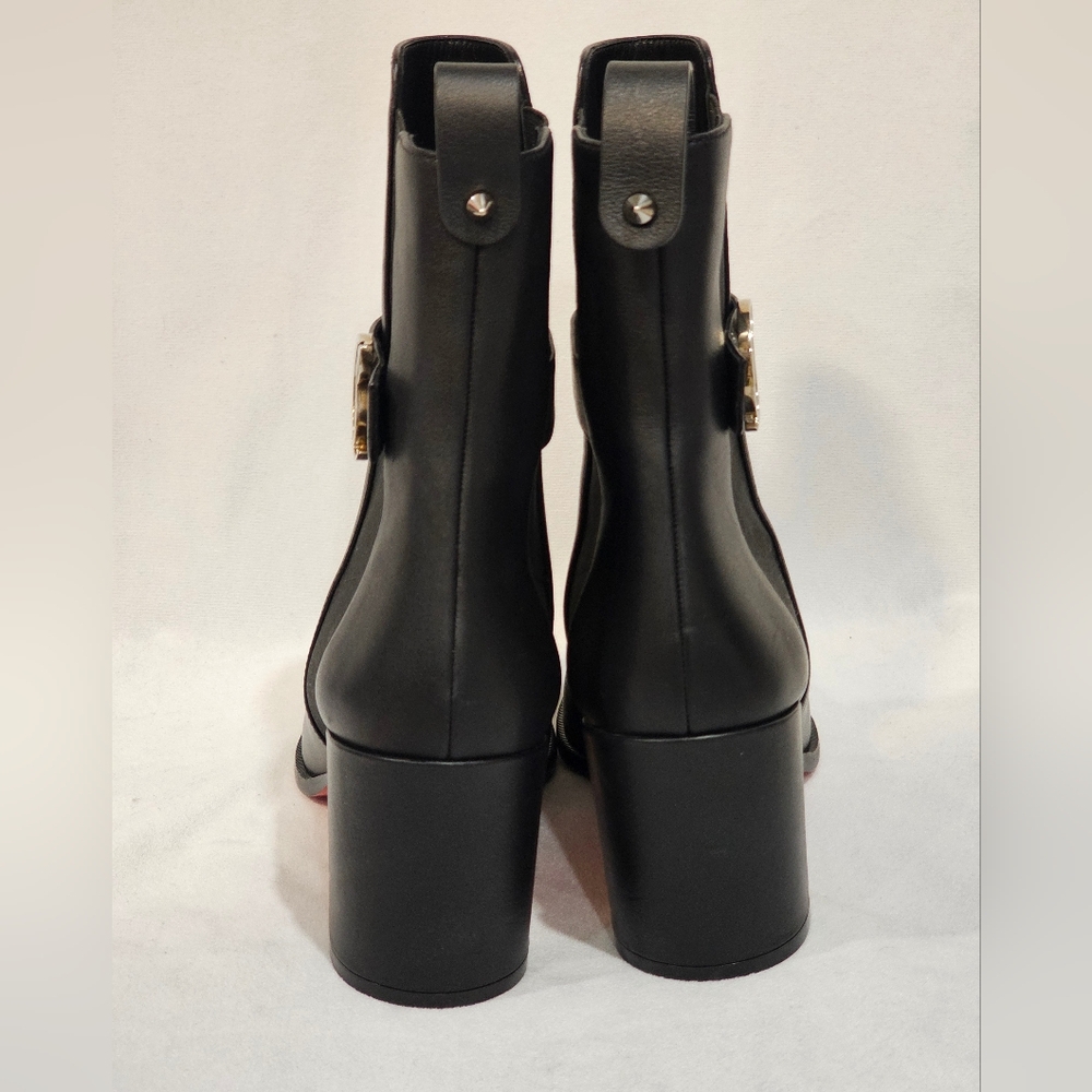 New Christian Louboutin Calfskin 70 Chelsea Ankle Boots Size 39 - Picture 11 of 11